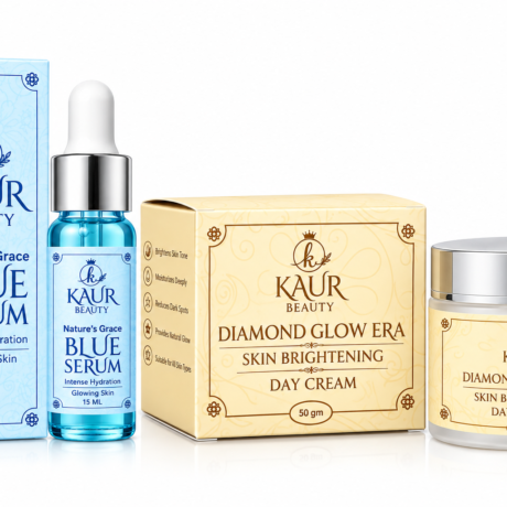 Kaur Beauty Nature’s Grace Blue Serum & Diamond Glow Era Day Cream Combo