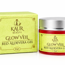 Kaur Beauty Glow Veil Red Aloe Vera Gel – Hydrating & Soothing Gel for Fresh, Natural Glow – 50 gm