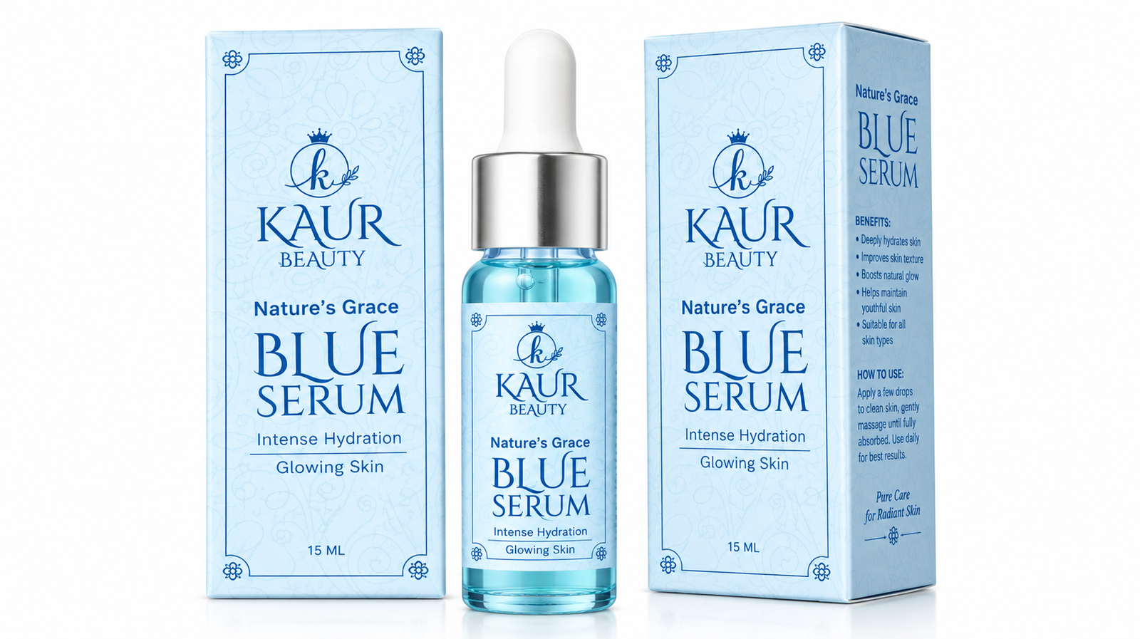Kaur Beauty Nature’s Grace Blue Serum(15ml) - Pack of 2